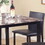 5 Piece Citico Counter Height Metal Dinette Set with Laminated Faux Marble Top, Black