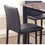 5 Piece Citico Counter Height Metal Dinette Set with Laminated Faux Marble Top, Black