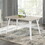 Alwynn White and Natural Wood 7-piece Dining Set, Dining Table with 6 Stylish Windsor Chairs T2574S00057