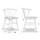 Alwynn White and Natural Wood 7-piece Dining Set, Dining Table with 6 Stylish Windsor Chairs T2574S00057