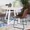 Varna 5-Piece Round Dining Set, Trestle Dining Table with 4 Stylish Chairs T2574S00062