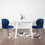 Amoa Contemporary 3-Piece Dining Set, White Round Dining Table with 2 Chairs T2574S00068