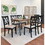 Arroyo 7-Piece Dining Set, Hairpin Dining Table with 6 Cross-back Chairs, Rich Black T2574S00148