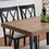 Arroyo 7-Piece Dining Set, Hairpin Dining Table with 6 Cross-back Chairs, Rich Black T2574S00148