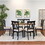 Arroyo 7-Piece Dining Set, Hairpin Dining Table with 6 Cross-back Chairs, Rich Black T2574S00148