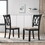 Arroyo 7-Piece Dining Set, Hairpin Dining Table with 6 Cross-back Chairs, Rich Black T2574S00148