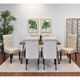 Ashford 7-Piece Dining Set, Hairpin Dining Table with 6 Chairs, 4 Color Options