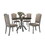 Iris Weathered White Wood 5-Piece Dining Set T2574S00162