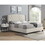 Astral 3-Piece Upholstered Bedroom Set, Tufted Wingback Bed with Two White Nightstands T2574S00168