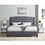 Belize 3-Piece Upholstered Bedroom Set, Tufted Wingback Bed with Two White Nightstands T2574S00171