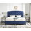 Fentina 3-Piece Upholstered Bedroom Set, Tufted Velvet Wingback Bed with Two White Nightstands T2574S00174