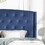 Fentina 3-Piece Upholstered Bedroom Set, Tufted Velvet Wingback Bed with Two White Nightstands T2574S00174