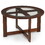 Cylina Solid Wood Glass Top Round Table Set, Coffee Table with 4 Stools T2574S00181