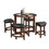 Cylina Solid Wood Glass Top Round Dining Table with 4 Chairs T2574S00182