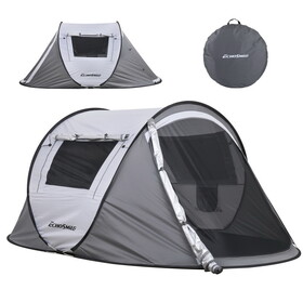 2 Person White + Gray Pop Up Camping Tent T2602P171160