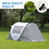 2 Person White + Brown Pop Up Camping Tent