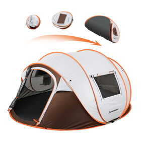4-6 Persons White + Brown Pop-Up Boat Tent T2602P172476