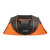 5-8 Person Black + Orange Pop-Up Camping Boat Tent