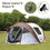 4-6 Persons White + Orange Pop-Up Boat Tent