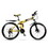 yellow Bike-26" Bike, 21 Speeds, High Carbon Steel, Detachable, Adjustable Seat, Chain Drive, 150kg Capacity, Dual Disc Brakes, Rigid Frame, Oil Spring Fork, Standard Type, Ordinary Pedals