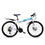 Blue Color, 21 Speeds, High Carbon Steel, Detachable, Adjustable Seat, Chain Drive, 150kg Capacity, Dual Disc Brakes, Rigid Frame, Oil Spring Fork, Standard Type, Ordinary Pedals T2602P196605