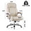 Executive Office Chair - 500lbs Heavy Duty Office Chair, Wide Seat Bonded Leather Office Chair with 30-Degree Back Tilt & Lumbar Support (Beige)
