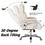 Executive Office Chair - 500lbs Heavy Duty Office Chair, Wide Seat Bonded Leather Office Chair with 30-Degree Back Tilt & Lumbar Support (Beige)