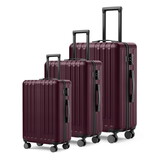 3-Piece Luggage Set with 360°Spinner Wheels Suitcases with Hard-sided Lightweight ABS Material