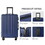 3-Piece Luggage Set with 360&#176;Spinner Wheels Suitcases with Hard-sided Lightweight ABS Material