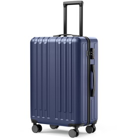 28-inch checked luggage with 360&#176;Spinner Wheels Suitcases with Hard-sided Lightweight ABS Material