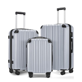 3-piece Luggage Set with TSA Lock& Double Spinner Wheels, Expandable for Large Storage
