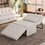 Sofa Bed,Chair Bed,Sleeper Couch,4 in 1 Multi-Function Folding Ottoman Bed with Slide StoragePocket for Living Room,Bedroom,Hallway,Beige T2694P185809