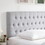 T2694P189913 Grey+Fabric+Metal+Queen+Bedroom+Bed Frame