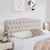T2694P189926 Grey+Fabric+Metal+Full+Bedroom+Bed Frame