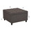 Large Square Storage Ottoman Bench, Tufted Upholstered Coffee Table with Storage, Oversized Storage Ottomans Toy Box Footrest for Living Room, Dark Grey T2694P193504