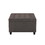 Large Square Storage Ottoman Bench, Tufted Upholstered Coffee Table with Storage, Oversized Storage Ottomans Toy Box Footrest for Living Room, Dark Grey T2694P193504
