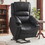 T2694S00003 Black+PU Leather+Light Brown+Wood+Primary Living Space
