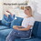 Modular Sectional Sofas for Living Room, Convertible U-Shaped Couch with Adjustable Armrests and Backrests, Sleeper Sofa Bed with Storage Ottoman, Upholstered Cushion, Blue T2694S00027