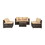 7 Piece Outdoor PE Wicker Furniture Set, Patio Black Rattan Sectional Sofa Couch with Washable Cushions T2712S00009