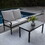 2-Piece Patio Loveseat Sofa with Coffee Table, Outdoor Conversation Sofa Set T2872P197067