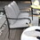 Patio 3-Seater Sofa with Table, Outdoor Conversation Furniture with Gray Cushions for Porch Balcony Deck T2872P197068