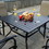37" Square Outdoor Dining Table, Metal Patio Table with 1.57" Umbrella Hole T2872P199475
