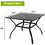 37" Square Outdoor Dining Table, Metal Patio Table with 1.57" Umbrella Hole T2872P199475