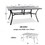 63 inch Metal Outdoor Patio Dining Table, Rectangle in Black, with 1.57" dia Umbrella Hole T2872P199477