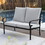 Patio Furniture Set 6 Pieces Outdoor Sectional Sofa Conversation Set with Ottomans, Metal Frame Loveseat T2872S00001