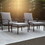 Patio Furniture Set 6 Pieces Outdoor Sectional Sofa Conversation Set with Ottomans, Metal Frame Loveseat T2872S00001