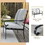 Patio Furniture Set 6 Pieces Outdoor Sectional Sofa Conversation Set with Ottomans, Metal Frame Loveseat T2872S00001