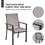 5pcs Outdoor Dining Set, Square Metal Dining Table and 4 Textilene Dining Chairs, with 2.25" Umbrella Hole T2872S00004