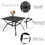 5 Piece Patio Dining Furniture Set, 4 Swivel Textilene Chairs & Table w/ 2.25" Umbrella Hole for Outdoor Garden Yard Porch Deck T2872S00008