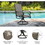 7 Piece Patio Dining Set with 6 Patio Swivel Chairs and 63 inch Rectangle Dining Table with 1.57" Umbrella Hole for Backyard Garden Bistro T2872S00009
